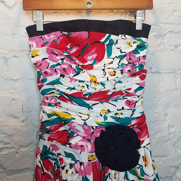 Fun 80s Semi-Formal Floral Dress - Picture 5 of 8